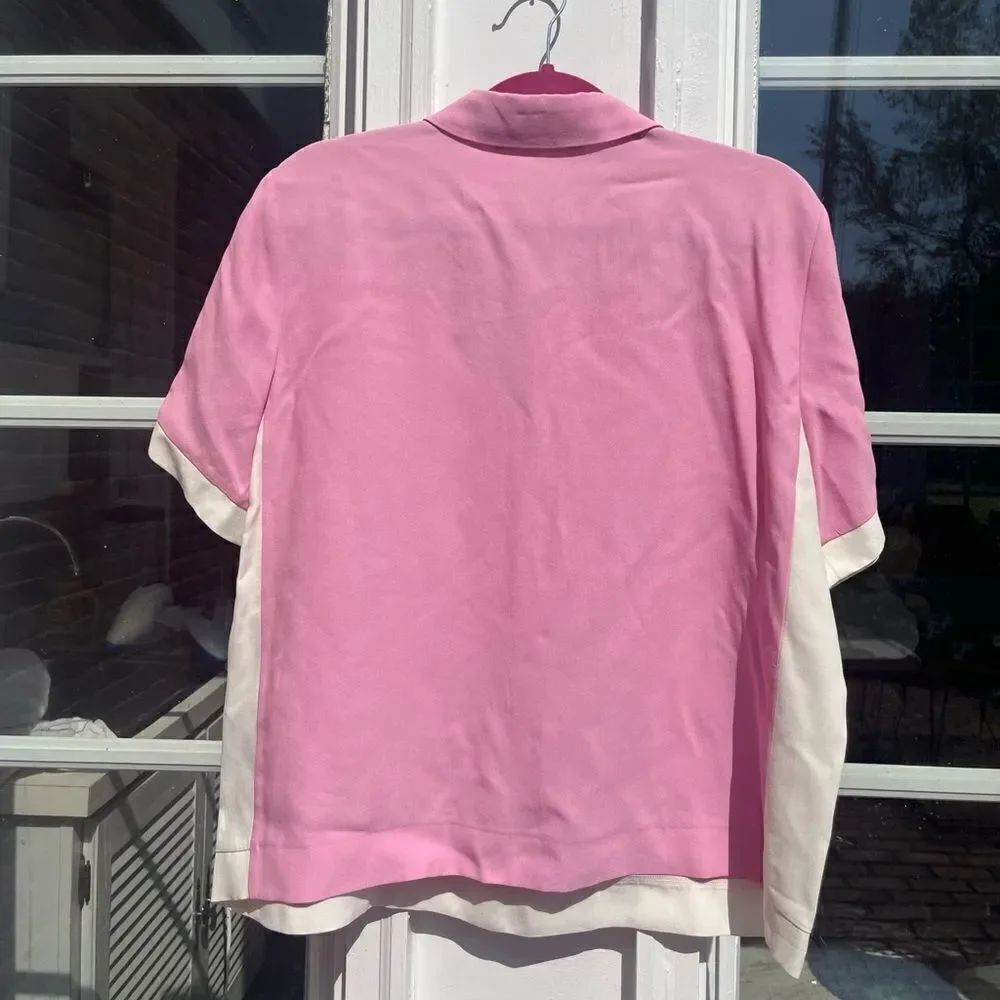 Zara Colorblock Collared Blouse NWT - Picture 3 of 5